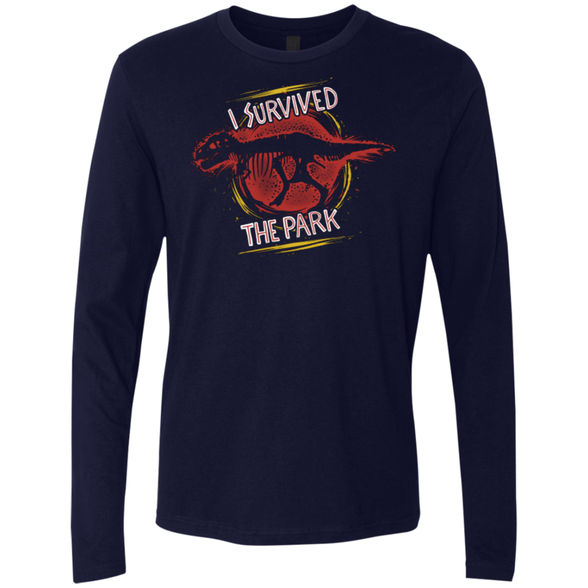 T-Shirts Midnight Navy / Small I SURVIVED THE PARK Men's Premium Long Sleeve