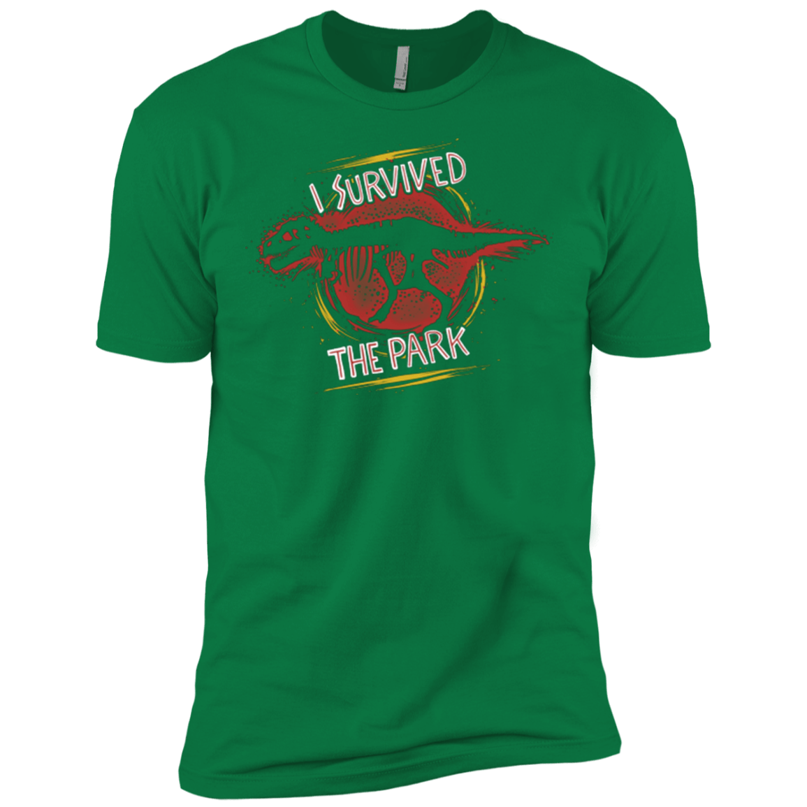 T-Shirts Kelly Green / X-Small I SURVIVED THE PARK Men's Premium T-Shirt
