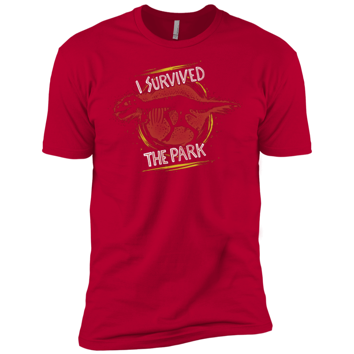 T-Shirts Red / X-Small I SURVIVED THE PARK Men's Premium T-Shirt