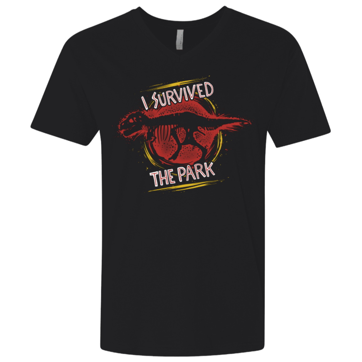 T-Shirts Black / X-Small I SURVIVED THE PARK Men's Premium V-Neck