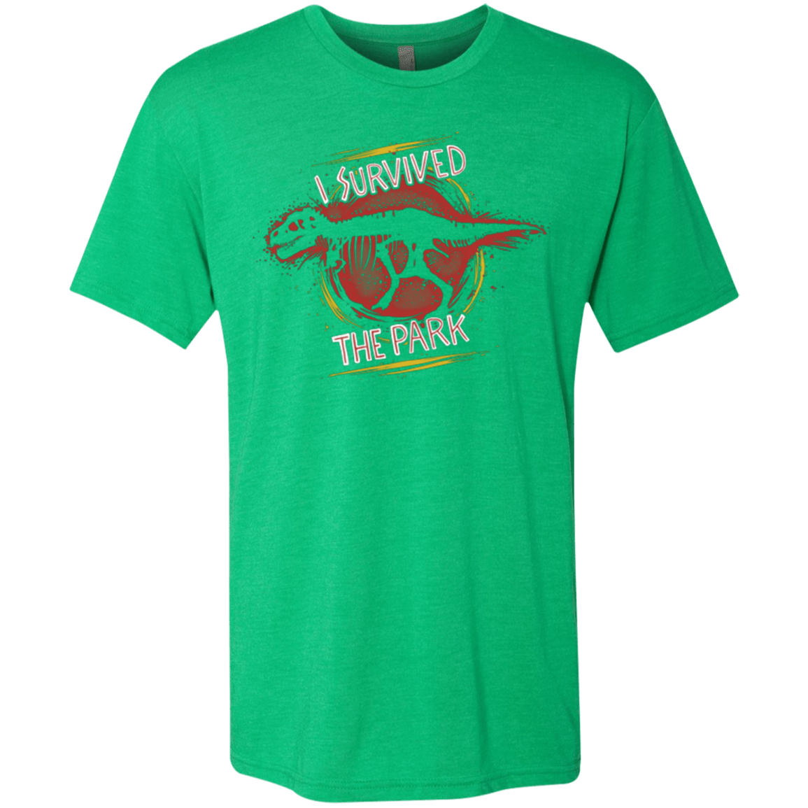 T-Shirts Envy / Small I SURVIVED THE PARK Men's Triblend T-Shirt
