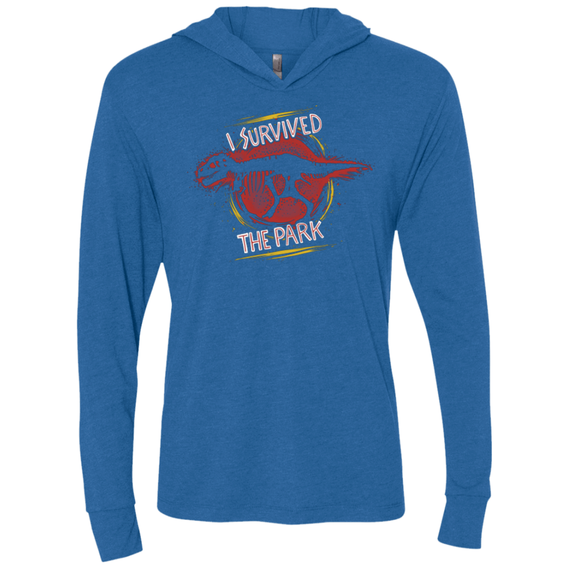 T-Shirts Vintage Royal / X-Small I SURVIVED THE PARK Triblend Long Sleeve Hoodie Tee