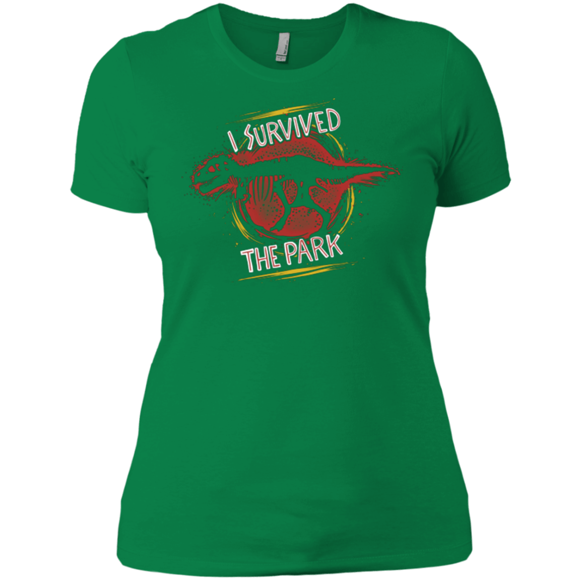 T-Shirts Kelly Green / X-Small I SURVIVED THE PARK Women's Premium T-Shirt