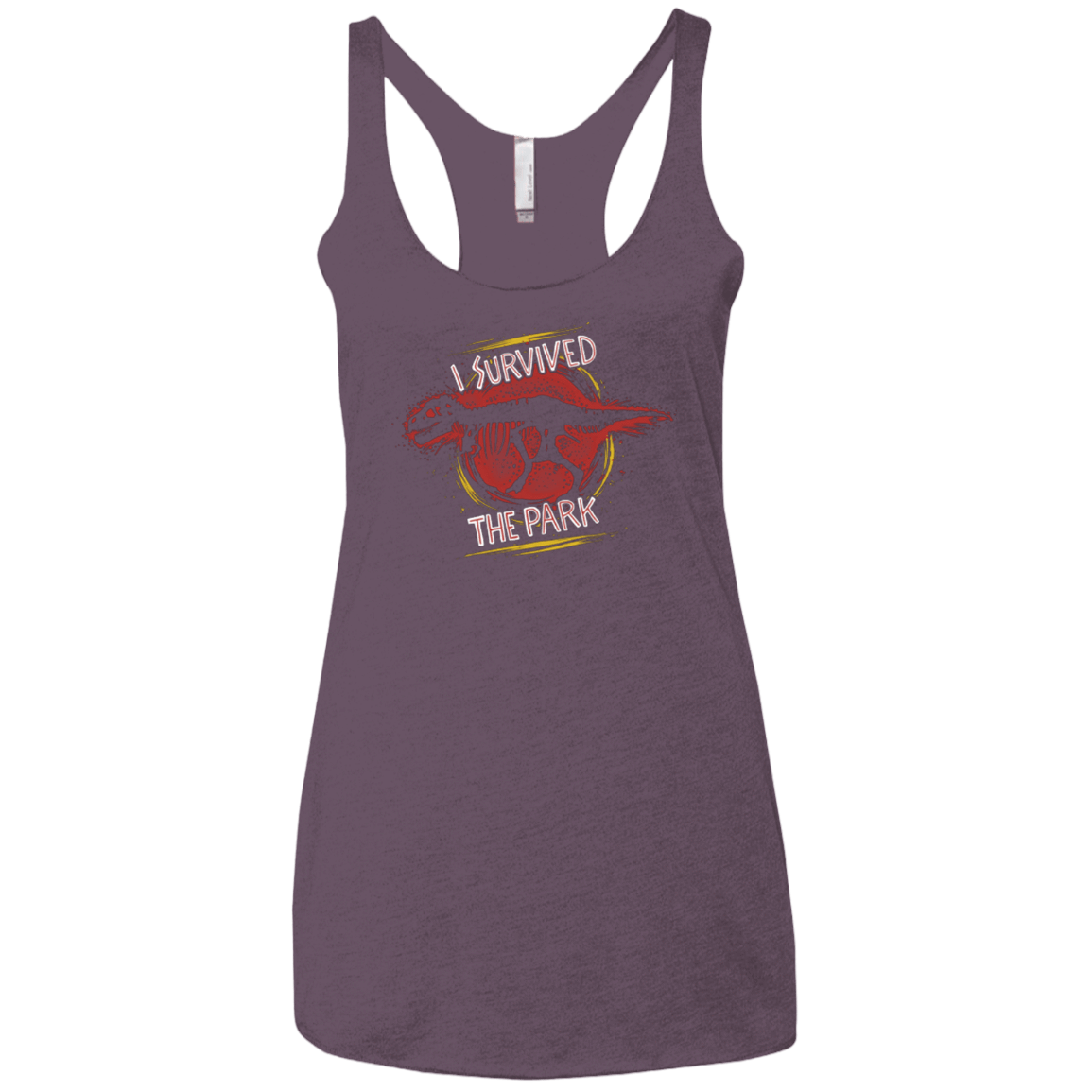 T-Shirts Vintage Purple / X-Small I SURVIVED THE PARK Women's Triblend Racerback Tank