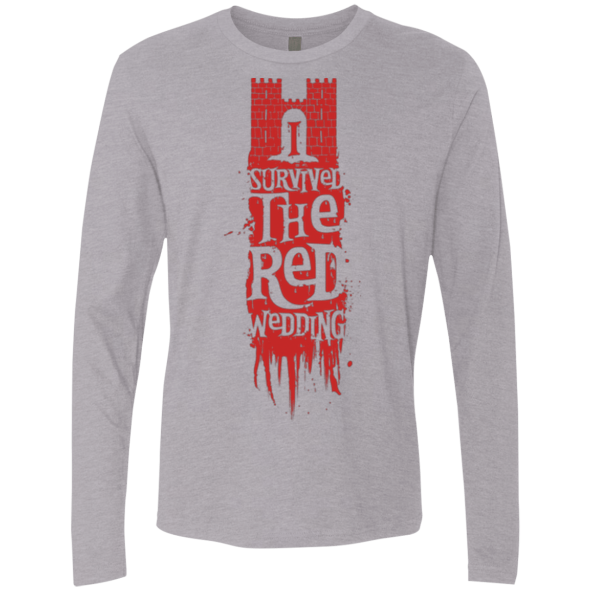 T-Shirts Heather Grey / Small I Survived the Red Wedding Men's Premium Long Sleeve