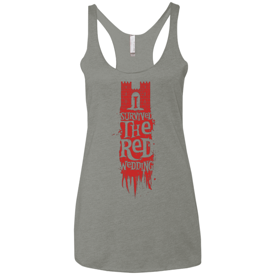 T-Shirts Venetian Grey / X-Small I Survived the Red Wedding Women's Triblend Racerback Tank