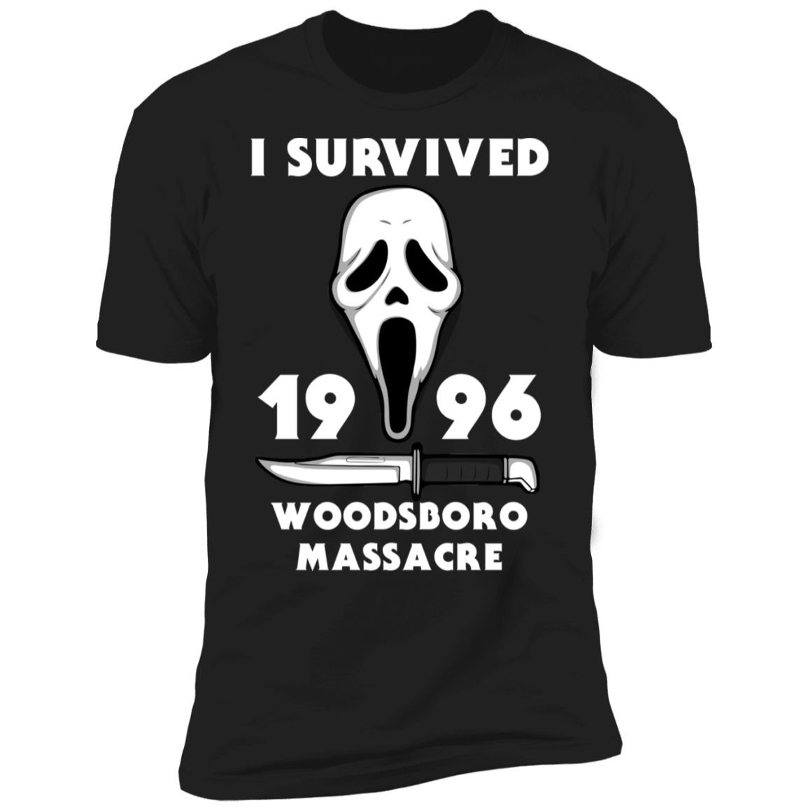 T-Shirts Black / X-Small I Survived Woodsboro Massacre Men's Premium T-Shirt