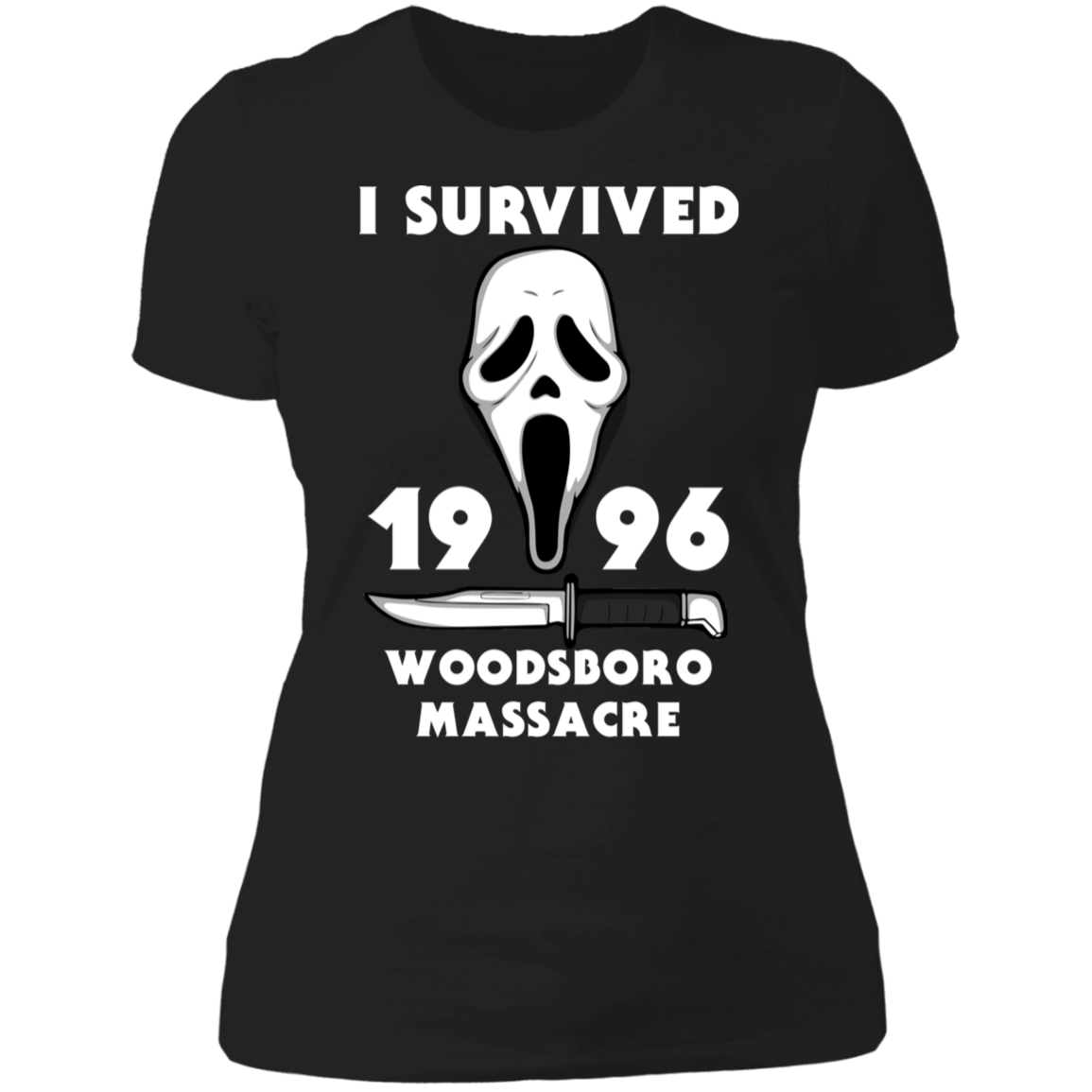 T-Shirts Black / X-Small I Survived Woodsboro Massacre Women's Premium T-Shirt