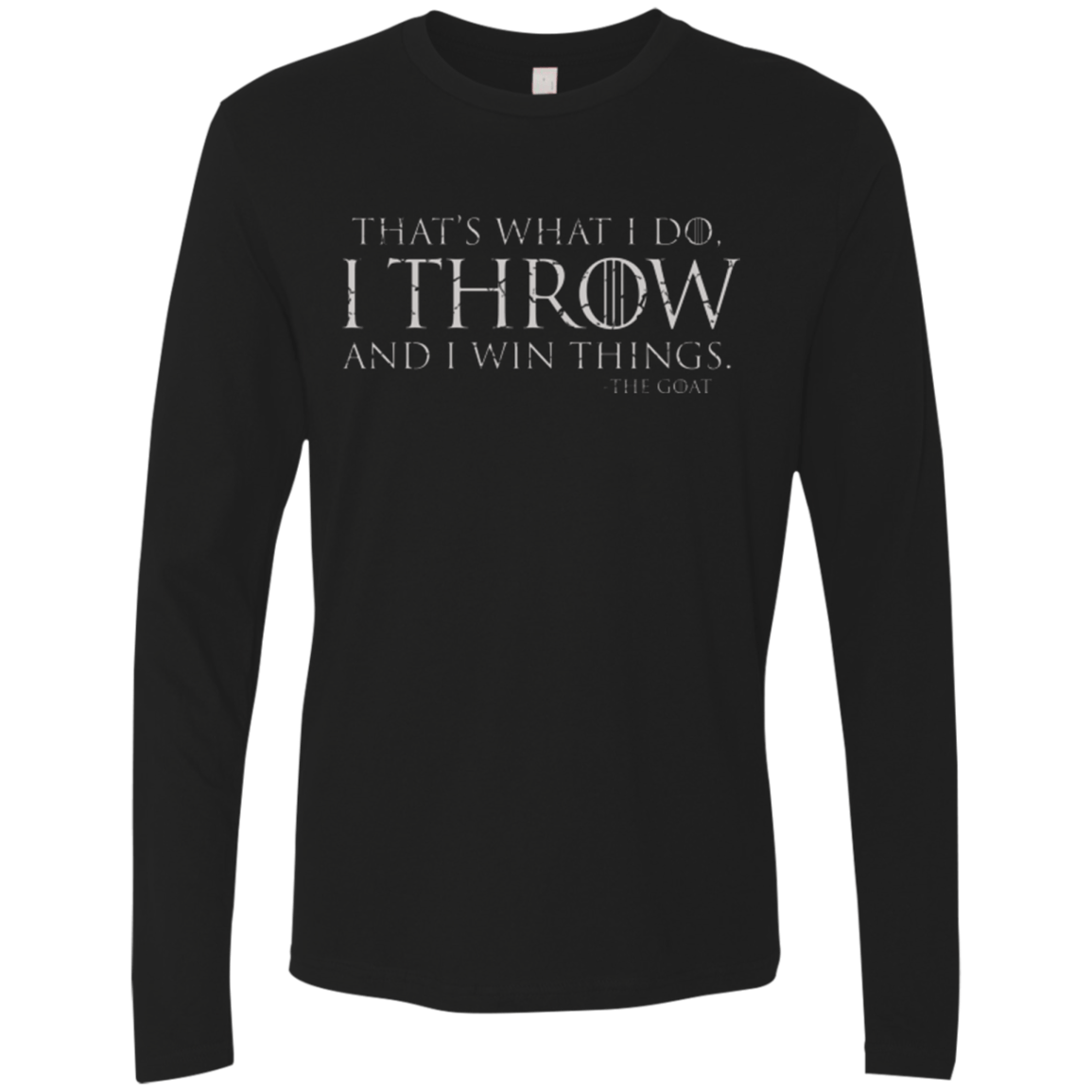 T-Shirts Black / Small I Throw Men's Premium Long Sleeve