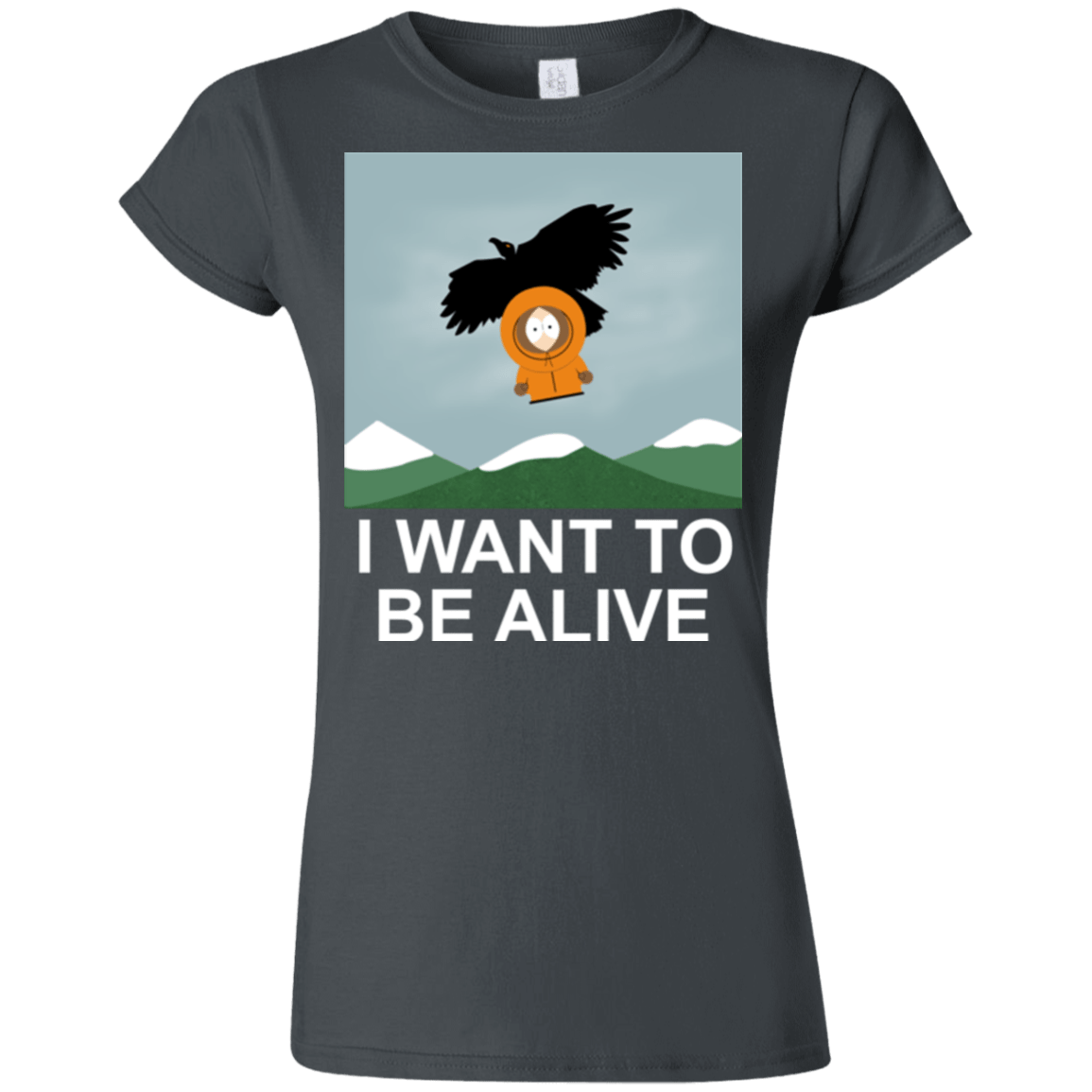 T-Shirts Charcoal / S I Want to be Alive Junior Slimmer-Fit T-Shirt