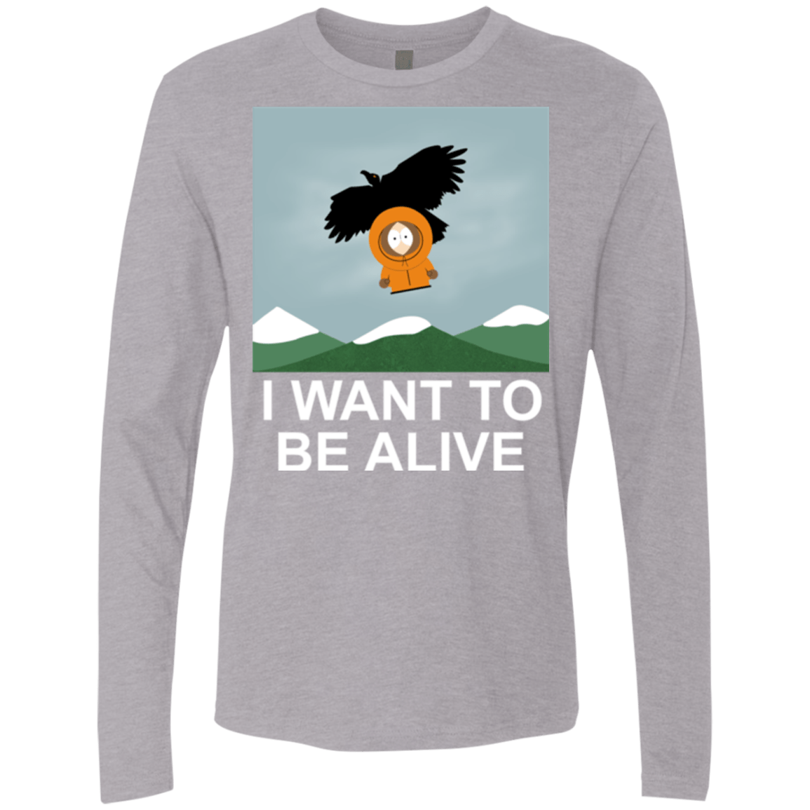 T-Shirts Heather Grey / S I Want to be Alive Men's Premium Long Sleeve