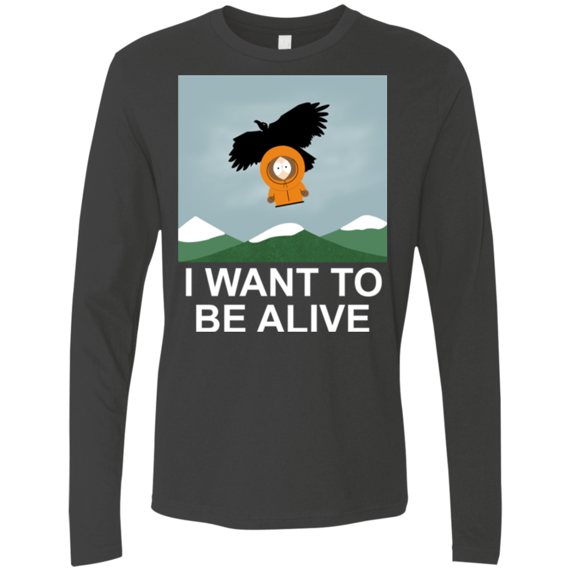 T-Shirts Heavy Metal / S I Want to be Alive Men's Premium Long Sleeve