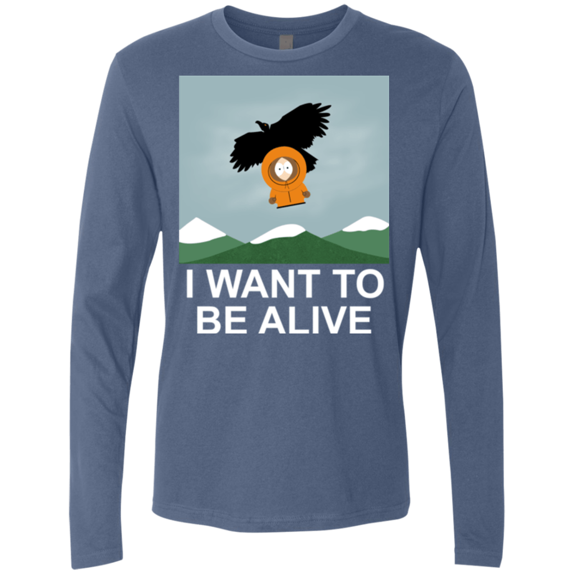 T-Shirts Indigo / S I Want to be Alive Men's Premium Long Sleeve