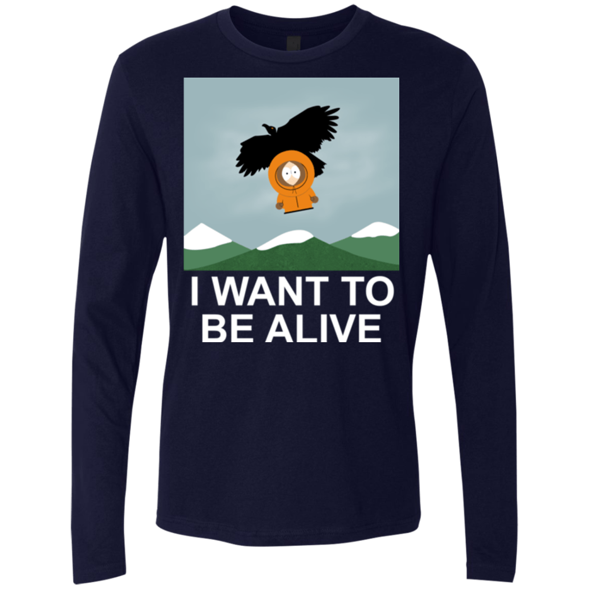 T-Shirts Midnight Navy / S I Want to be Alive Men's Premium Long Sleeve