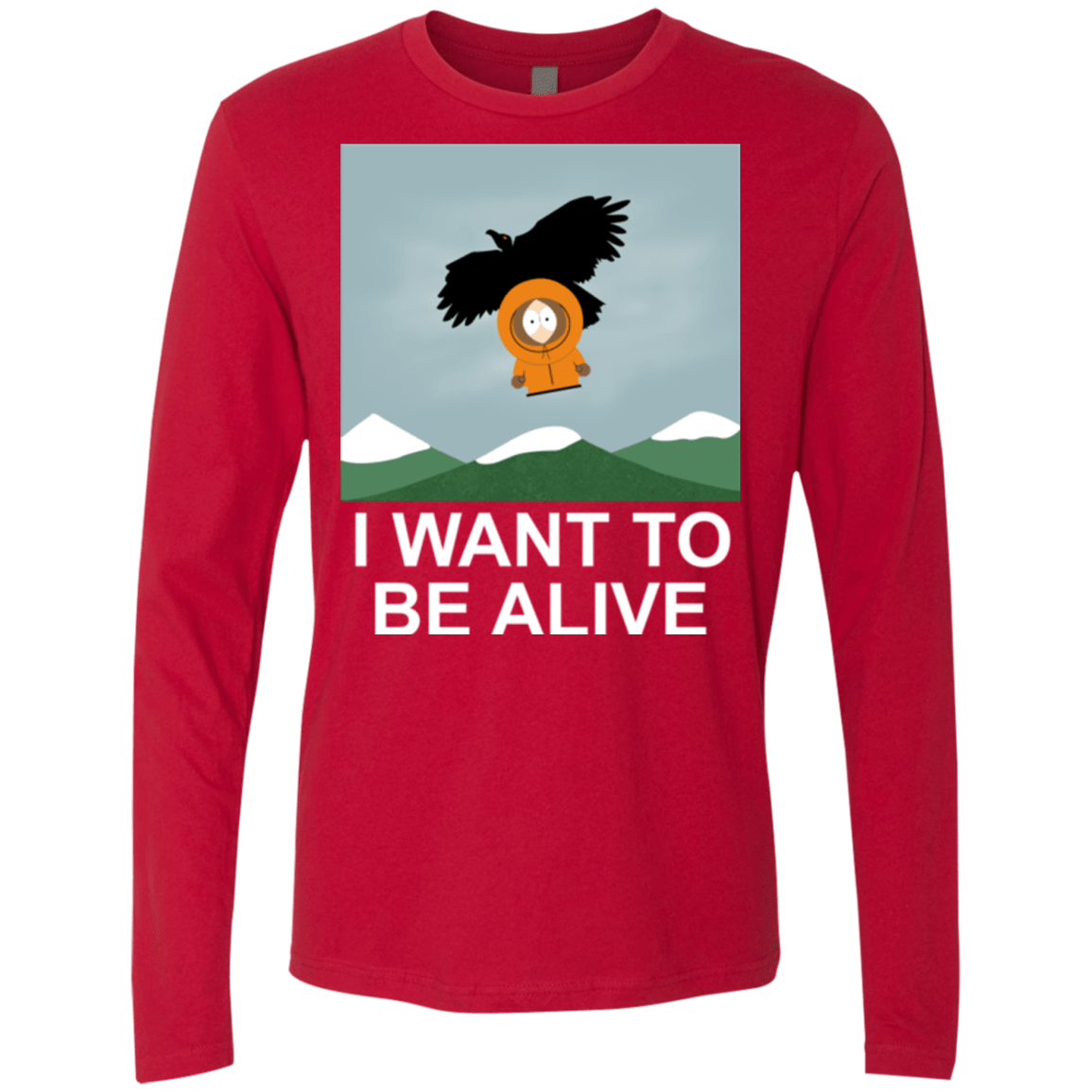 T-Shirts Red / S I Want to be Alive Men's Premium Long Sleeve