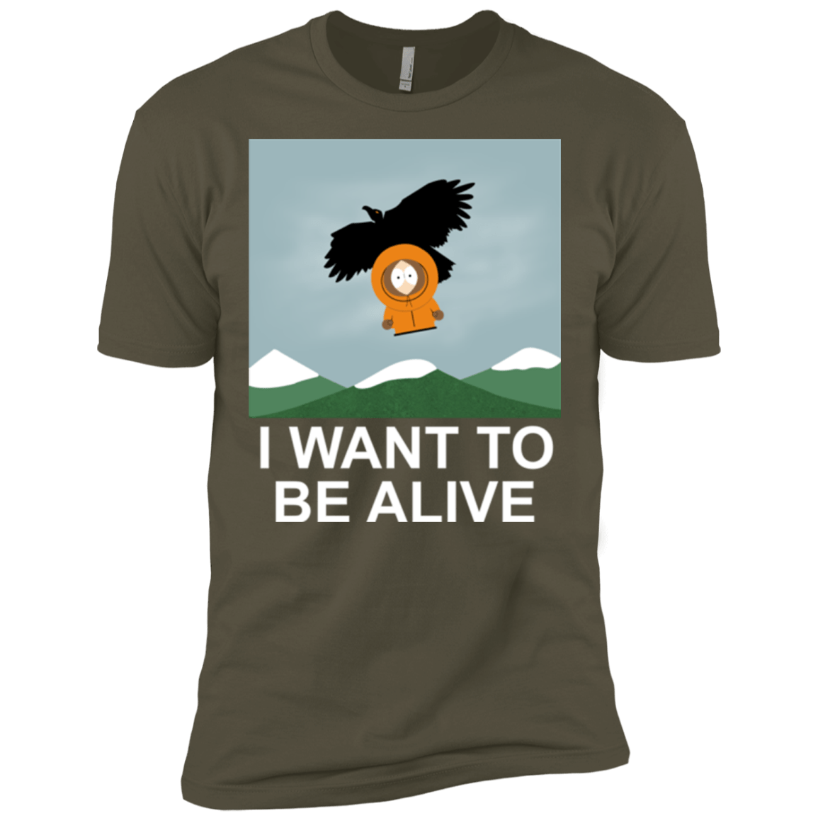T-Shirts Military Green / X-Small I Want to be Alive Men's Premium T-Shirt