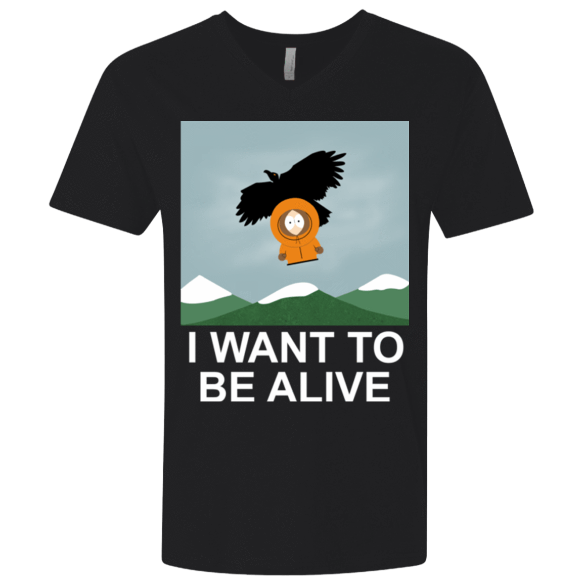 T-Shirts Black / X-Small I Want to be Alive Men's Premium V-Neck