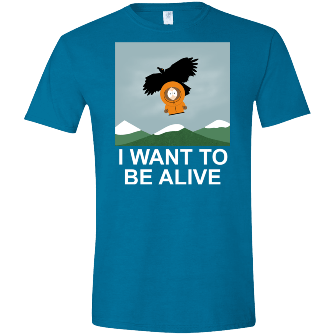 T-Shirts Antique Sapphire / S I Want to be Alive Men's Semi-Fitted Softstyle