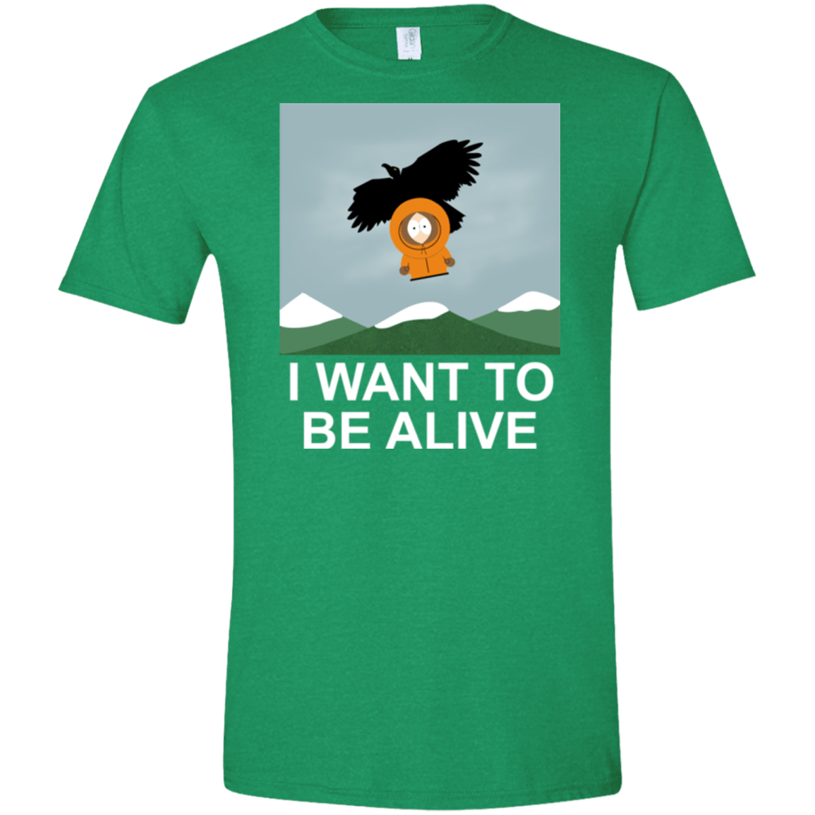 T-Shirts Heather Irish Green / S I Want to be Alive Men's Semi-Fitted Softstyle