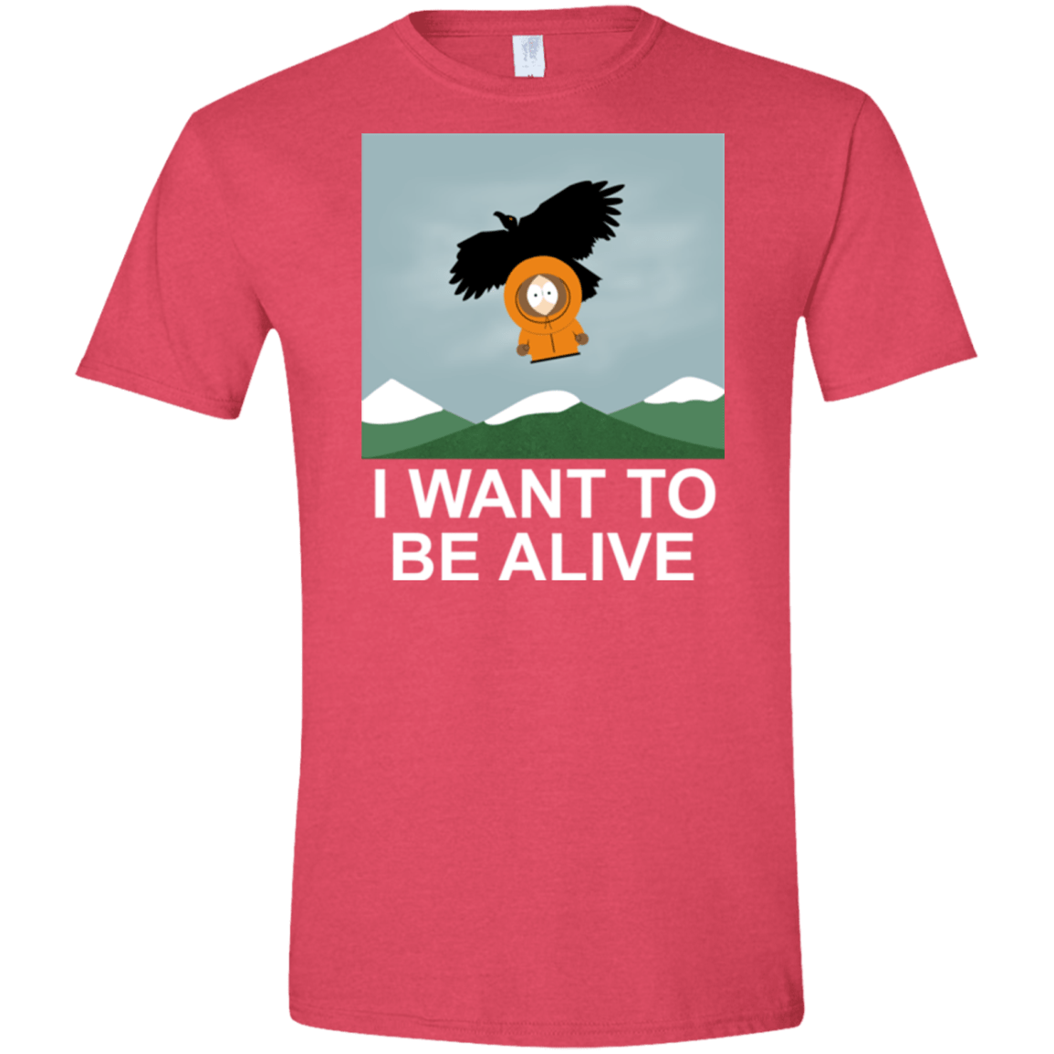 T-Shirts Heather Red / S I Want to be Alive Men's Semi-Fitted Softstyle