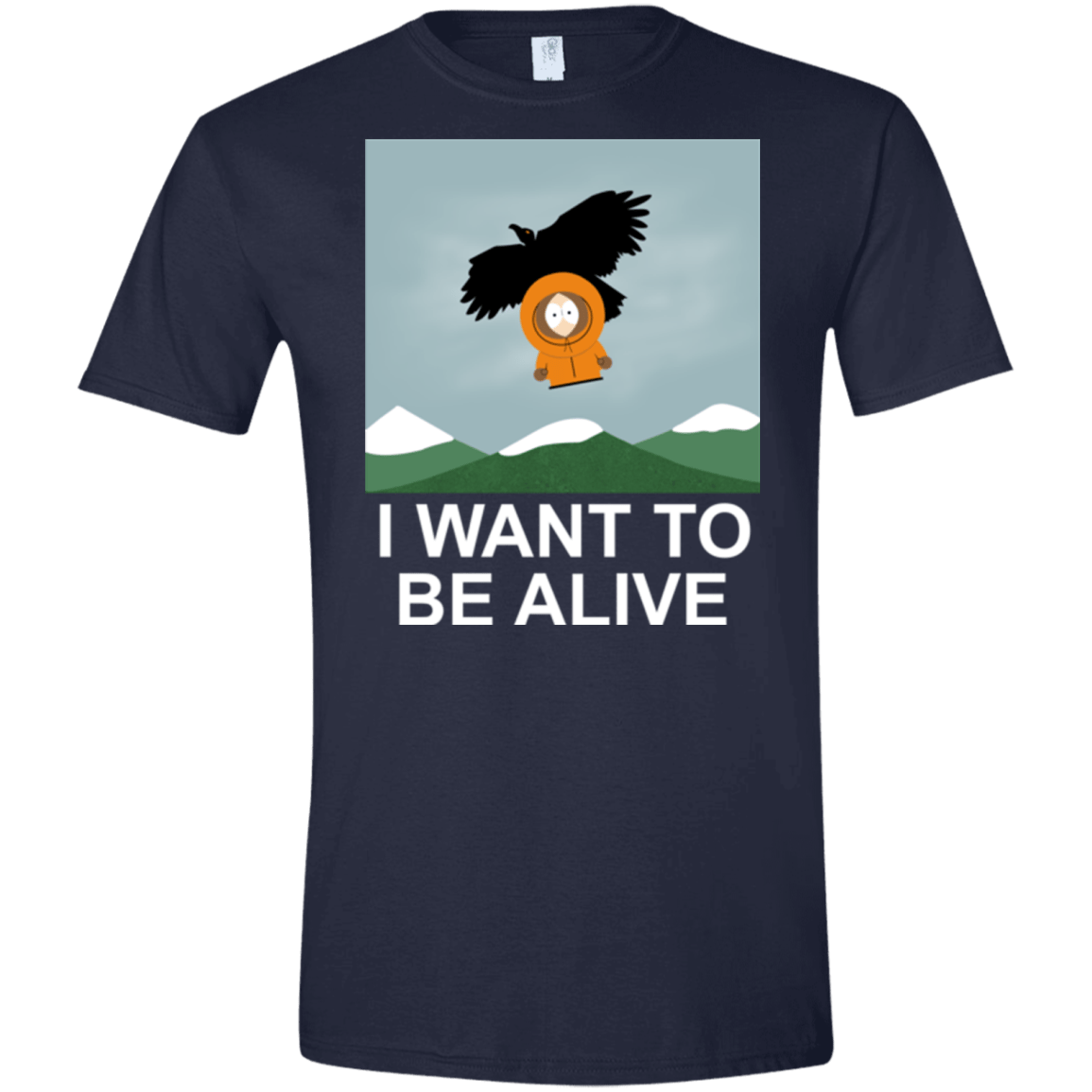 T-Shirts Navy / X-Small I Want to be Alive Men's Semi-Fitted Softstyle
