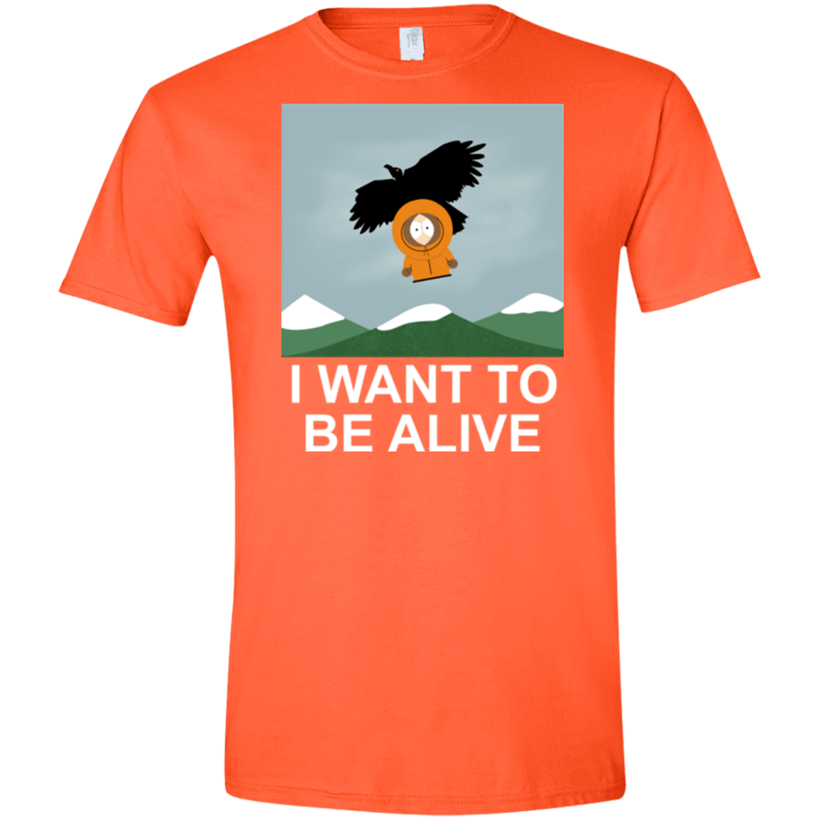 T-Shirts Orange / S I Want to be Alive Men's Semi-Fitted Softstyle
