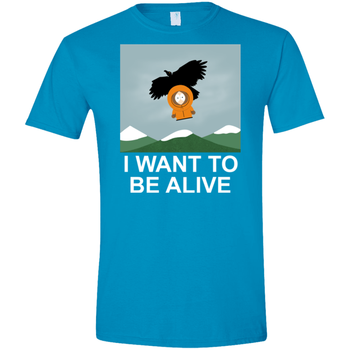 T-Shirts Sapphire / S I Want to be Alive Men's Semi-Fitted Softstyle