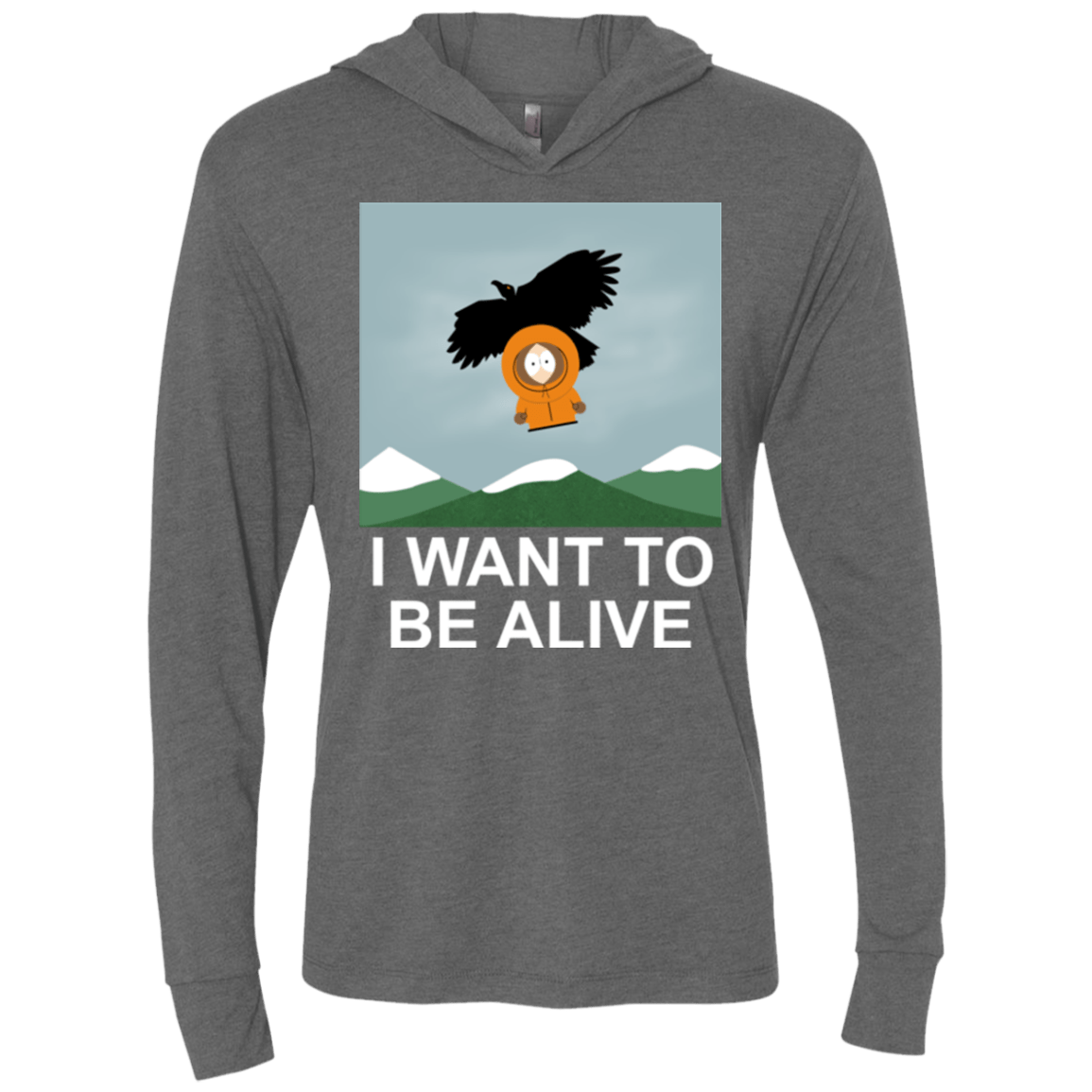 T-Shirts Premium Heather / X-Small I Want to be Alive Triblend Long Sleeve Hoodie Tee