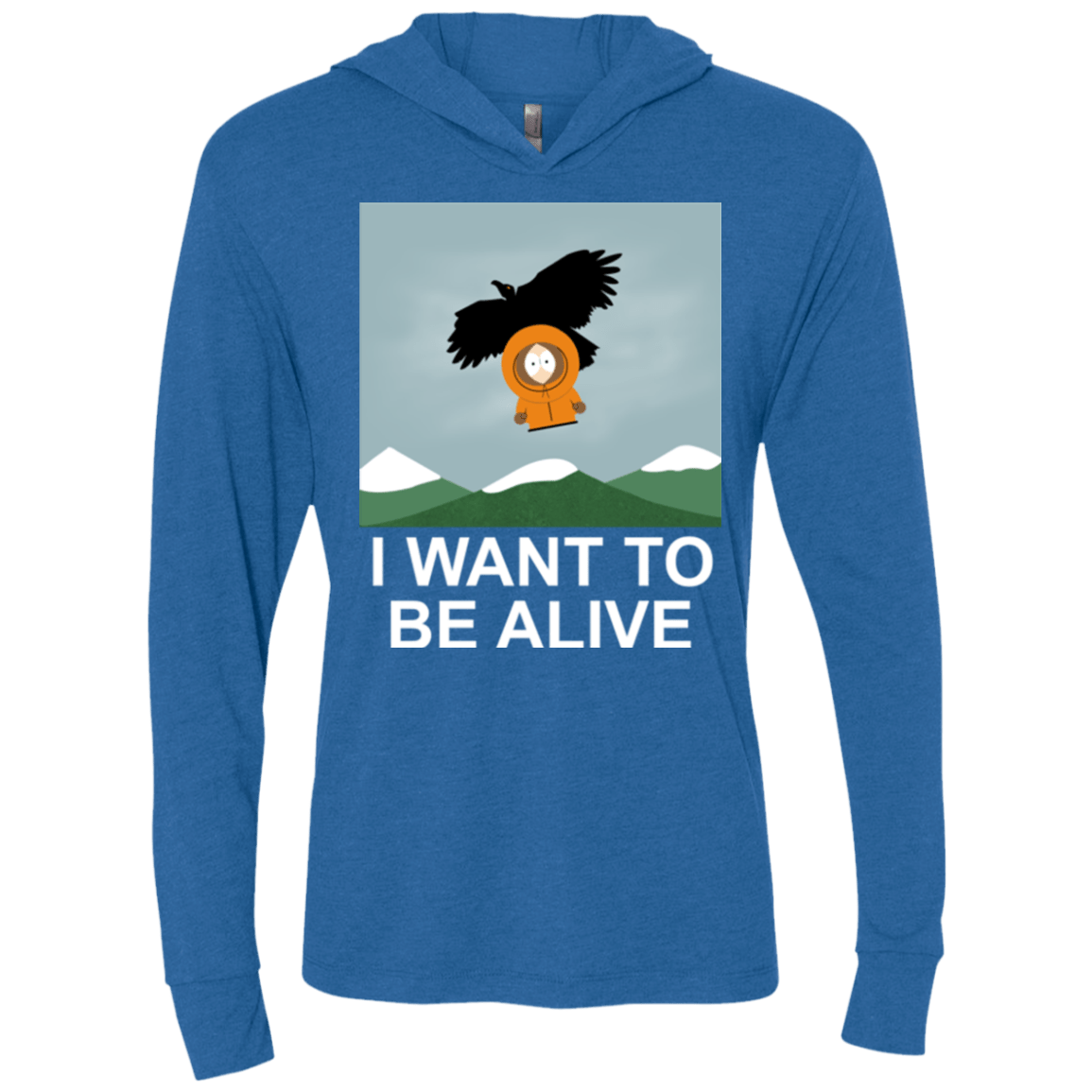 T-Shirts Vintage Royal / X-Small I Want to be Alive Triblend Long Sleeve Hoodie Tee