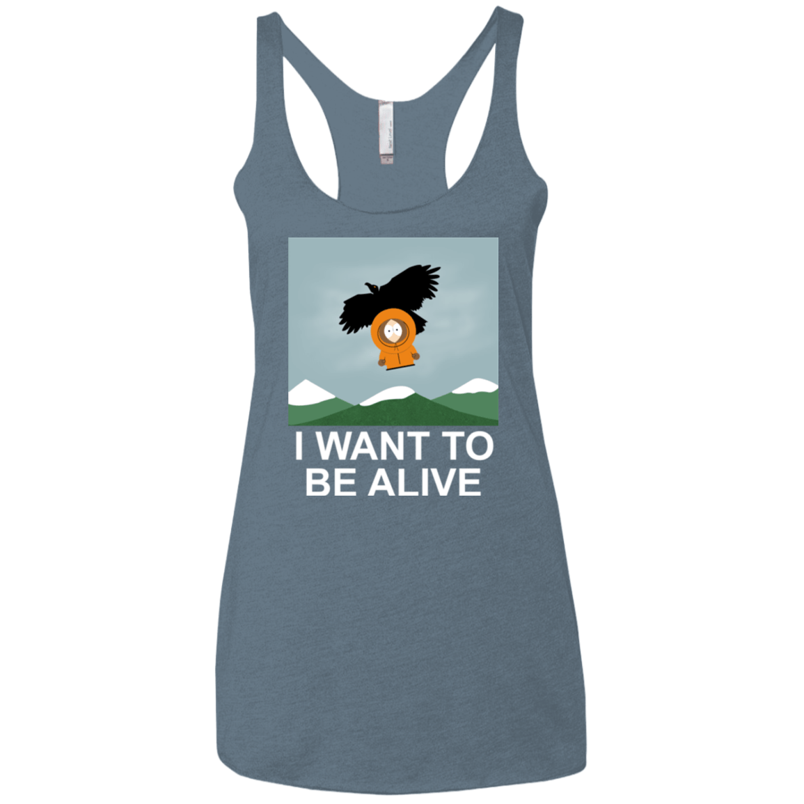 T-Shirts Indigo / X-Small I Want to be Alive Women's Triblend Racerback Tank