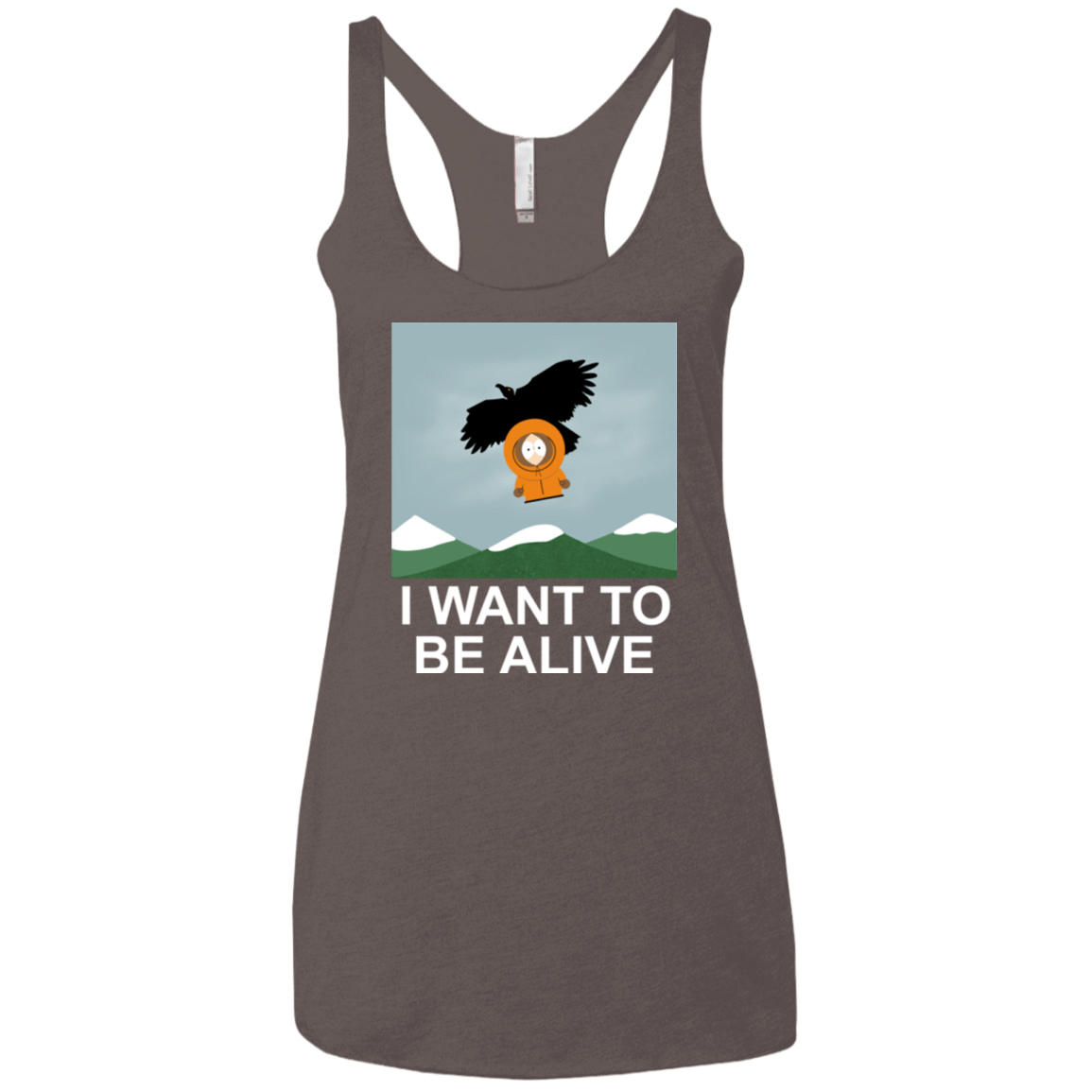 T-Shirts Macchiato / X-Small I Want to be Alive Women's Triblend Racerback Tank