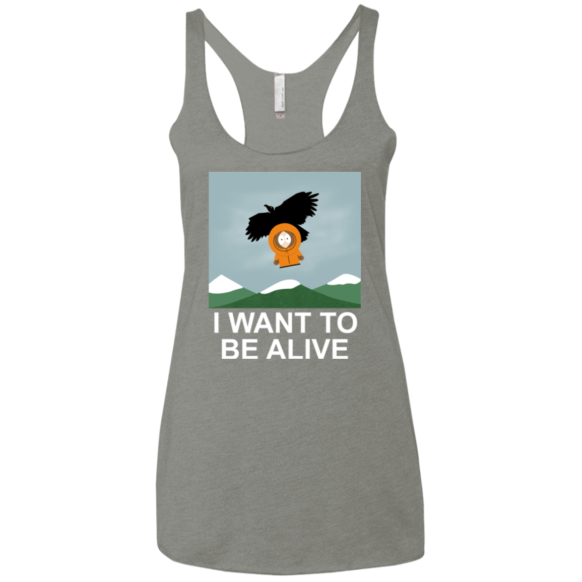 T-Shirts Venetian Grey / X-Small I Want to be Alive Women's Triblend Racerback Tank