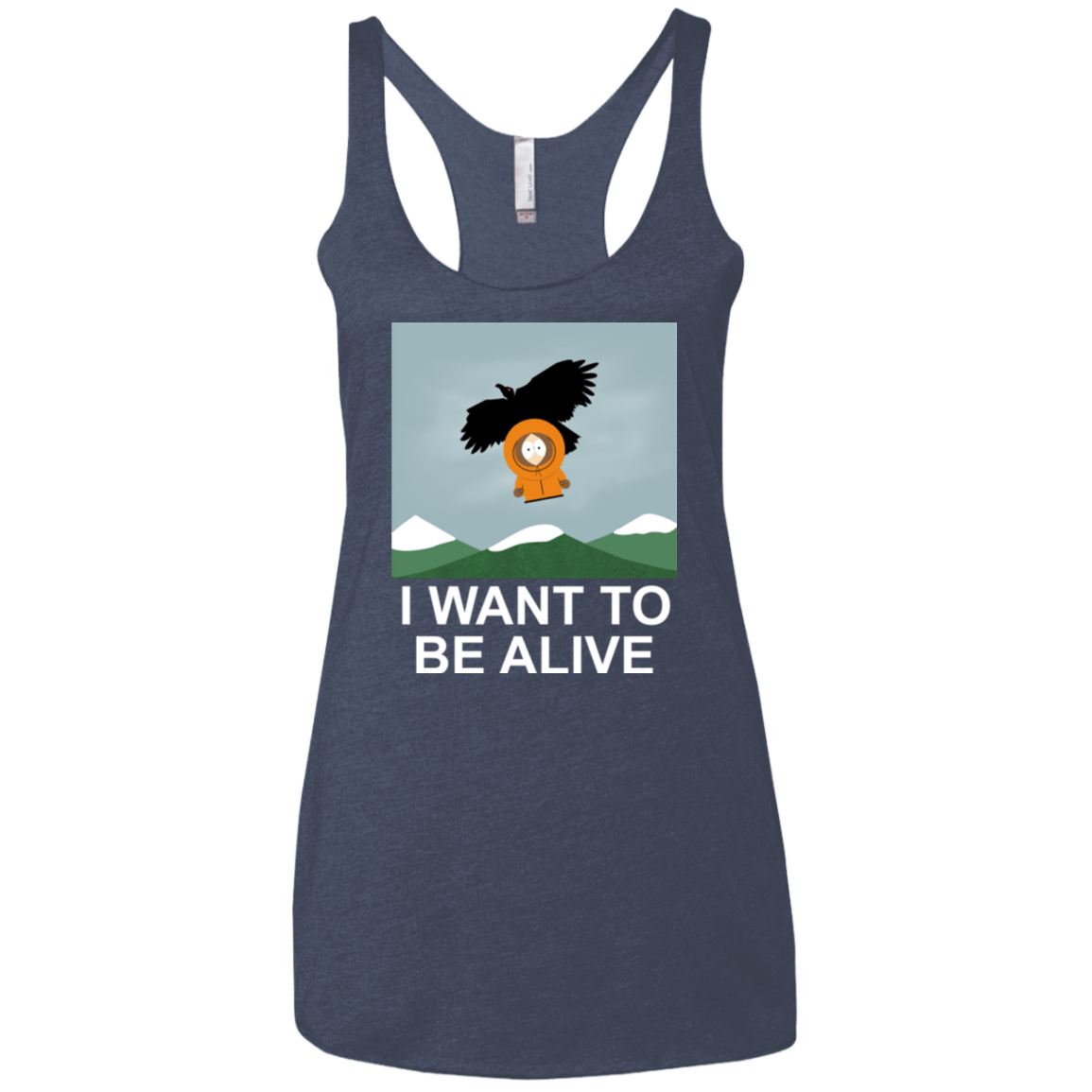 T-Shirts Vintage Navy / X-Small I Want to be Alive Women's Triblend Racerback Tank