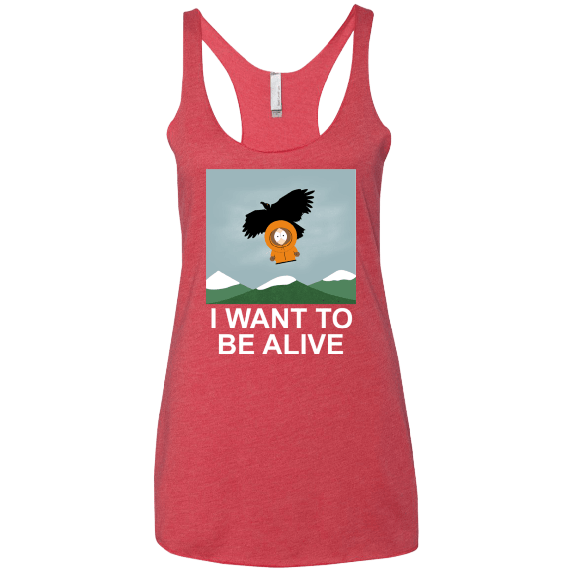 T-Shirts Vintage Red / X-Small I Want to be Alive Women's Triblend Racerback Tank
