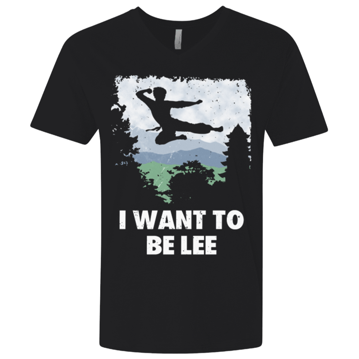 T-Shirts Black / X-Small I Want To Be Lee Men's Premium V-Neck