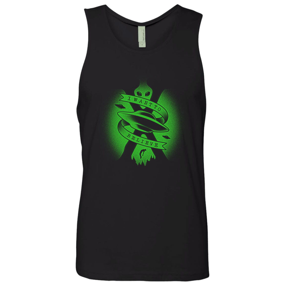 T-Shirts Black / Small I Want To Believe Men's Premium Tank Top