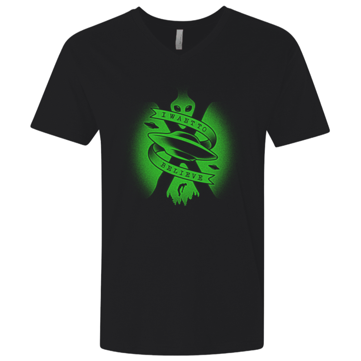 T-Shirts Black / X-Small I Want To Believe Men's Premium V-Neck