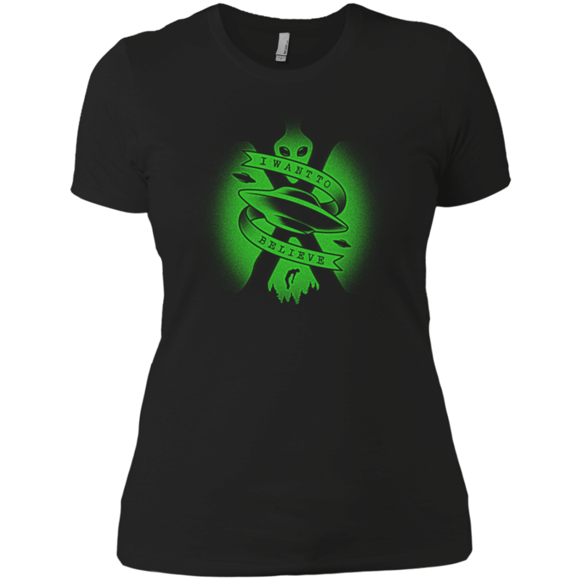 T-Shirts Black / X-Small I Want To Believe Women's Premium T-Shirt