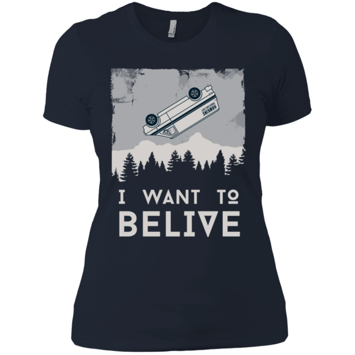 T-Shirts Midnight Navy / X-Small I Want to Believe Women's Premium T-Shirt