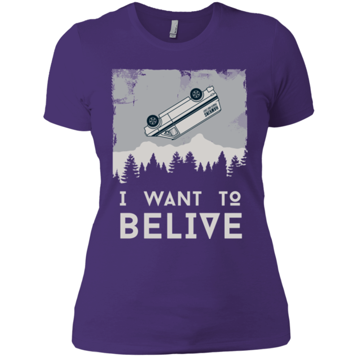 T-Shirts Purple / X-Small I Want to Believe Women's Premium T-Shirt