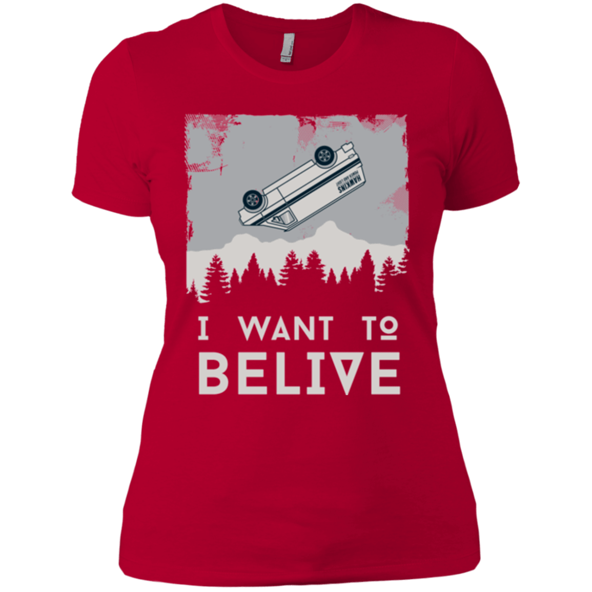 T-Shirts Red / X-Small I Want to Believe Women's Premium T-Shirt