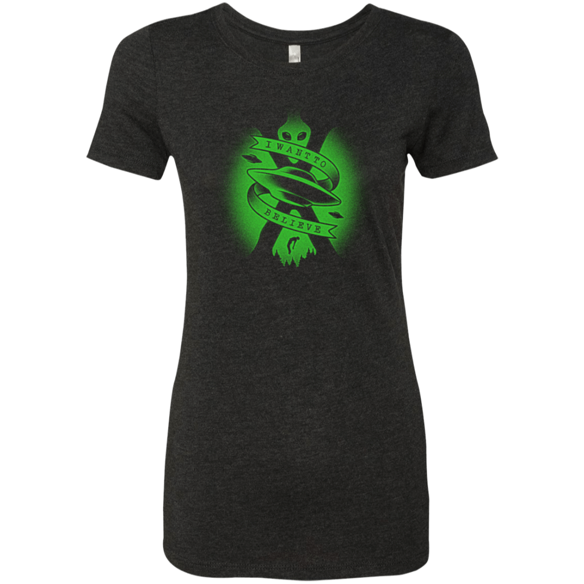 T-Shirts Vintage Black / Small I Want To Believe Women's Triblend T-Shirt