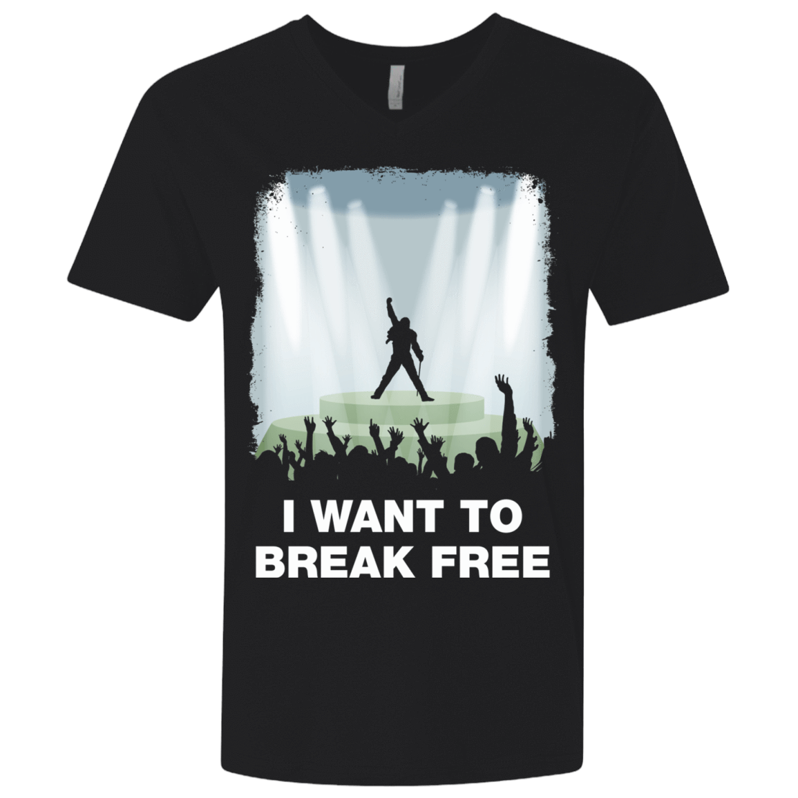 T-Shirts Black / X-Small I WANT TO BREAK FREE Men's Premium V-Neck