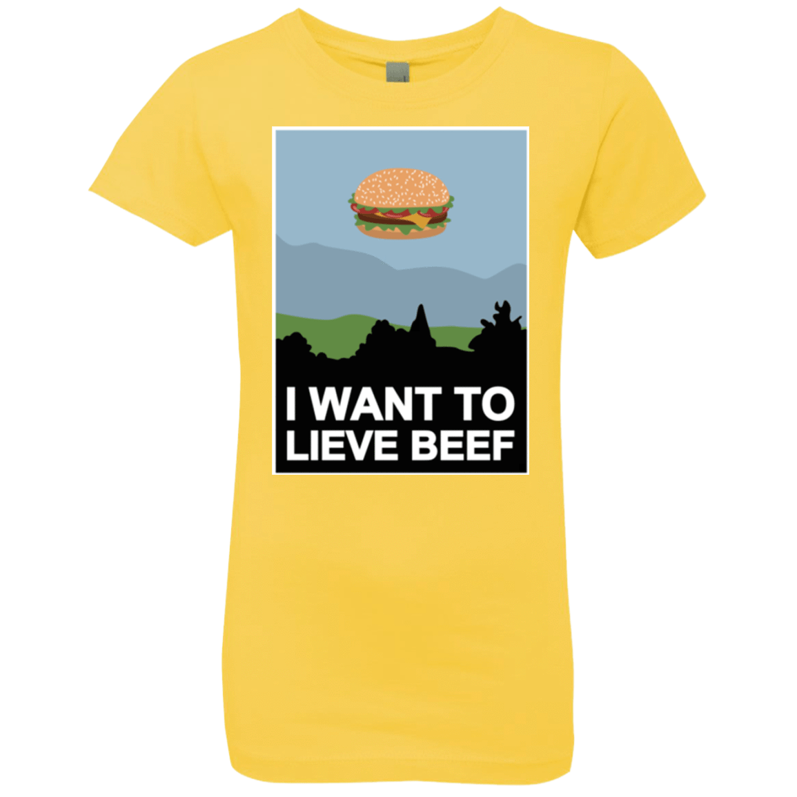 T-Shirts Vibrant Yellow / YXS I want to lieve beef Girls Premium T-Shirt