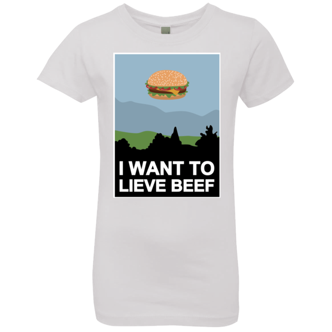 T-Shirts White / YXS I want to lieve beef Girls Premium T-Shirt