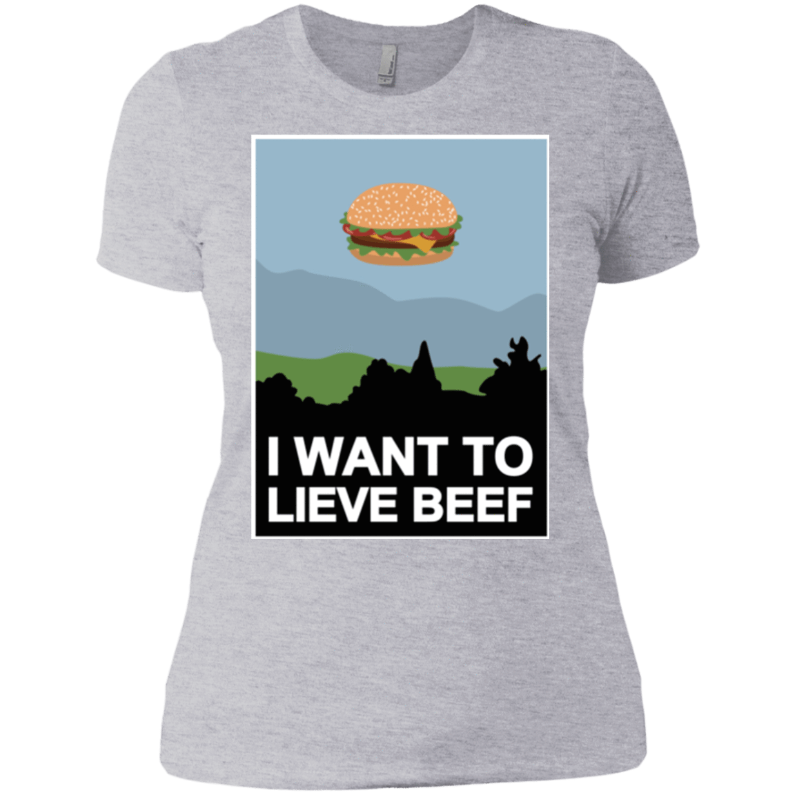 T-Shirts Heather Grey / X-Small I want to lieve beef Women's Premium T-Shirt