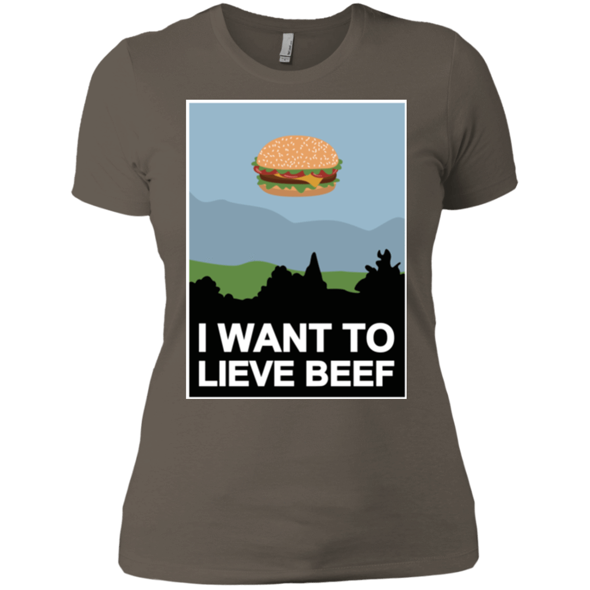 T-Shirts Warm Grey / X-Small I want to lieve beef Women's Premium T-Shirt