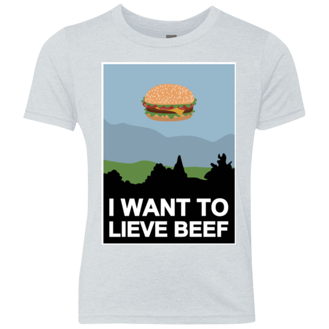 T-Shirts Heather White / YXS I want to lieve beef Youth Triblend T-Shirt