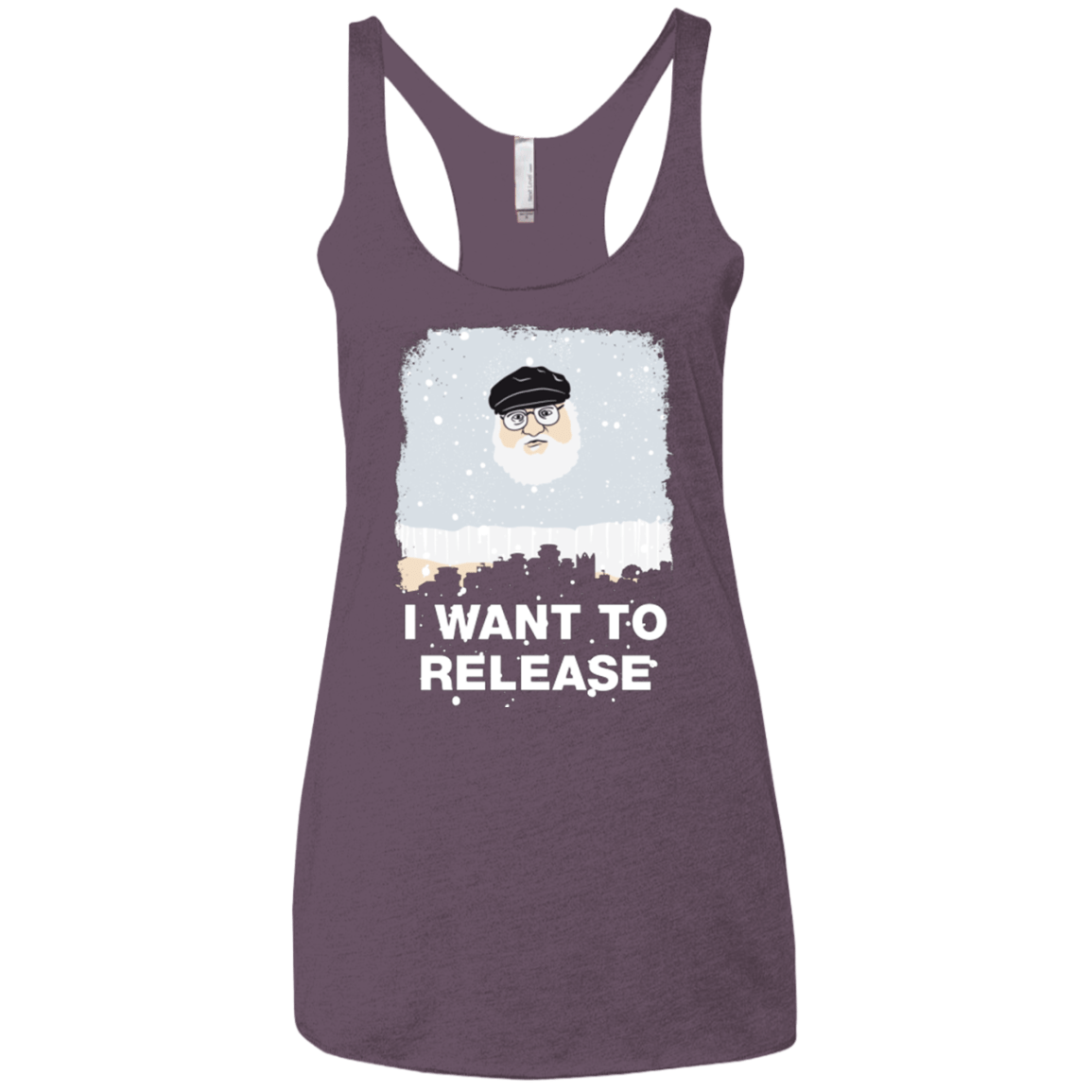 T-Shirts Vintage Purple / X-Small I Want to Release Women's Triblend Racerback Tank