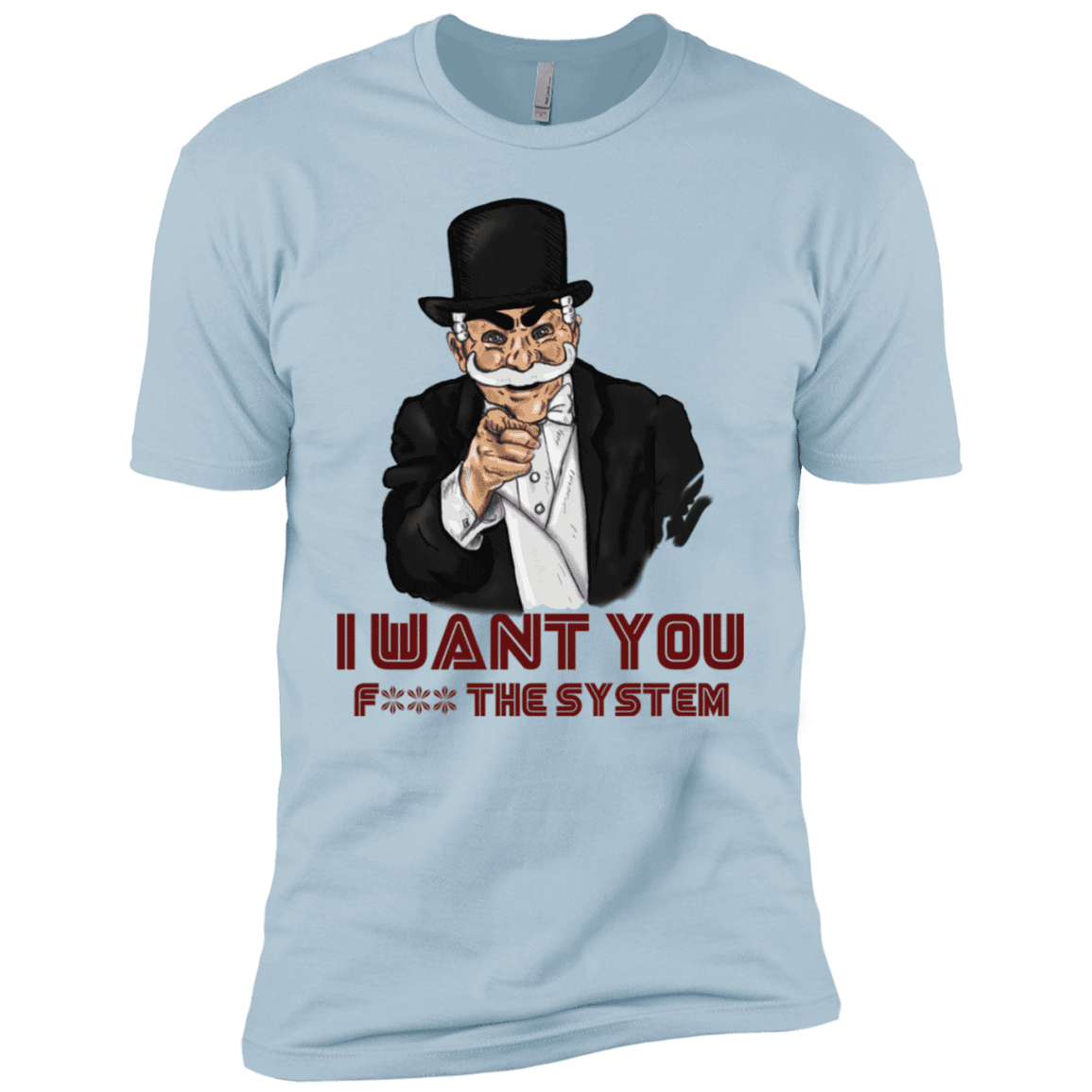 T-Shirts Light Blue / YXS i want you f3ck the system Boys Premium T-Shirt
